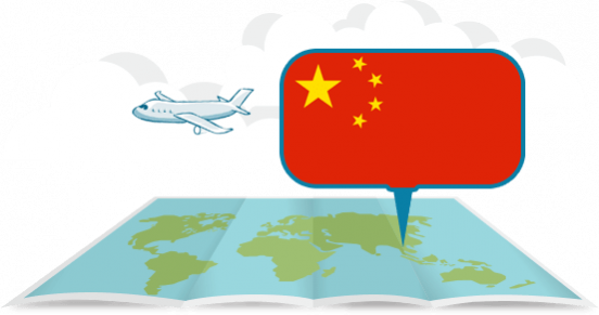kula ziemska z samolotem Chiny